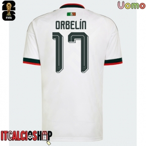 Messico Orbelin Pineda #17 Seconda Maglia Mondiali 2026 Manica Corta